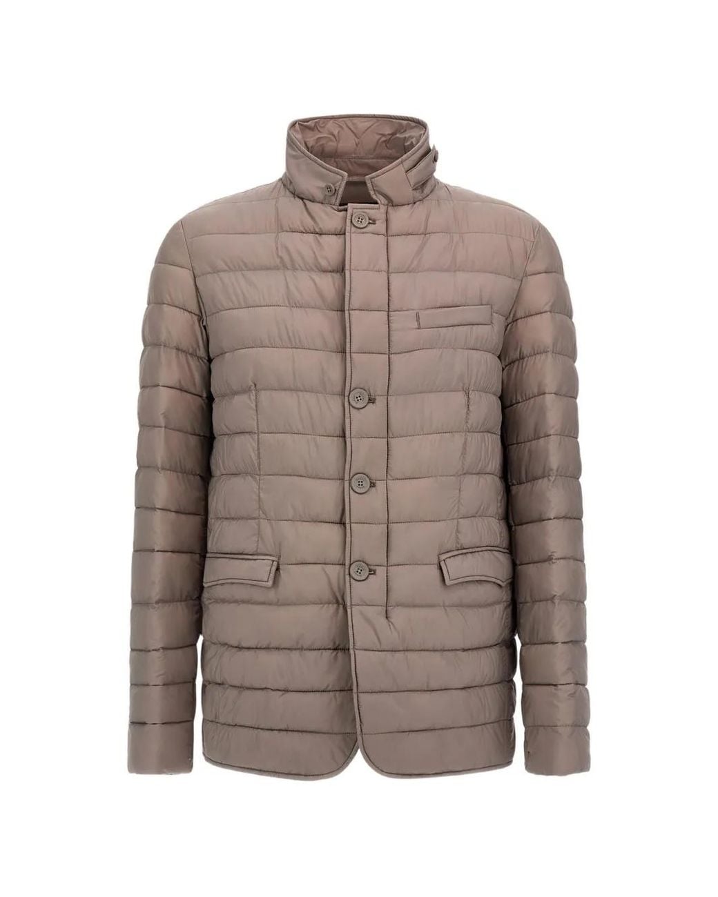 Herno Brown Il Giacco Quilted Jacket for men