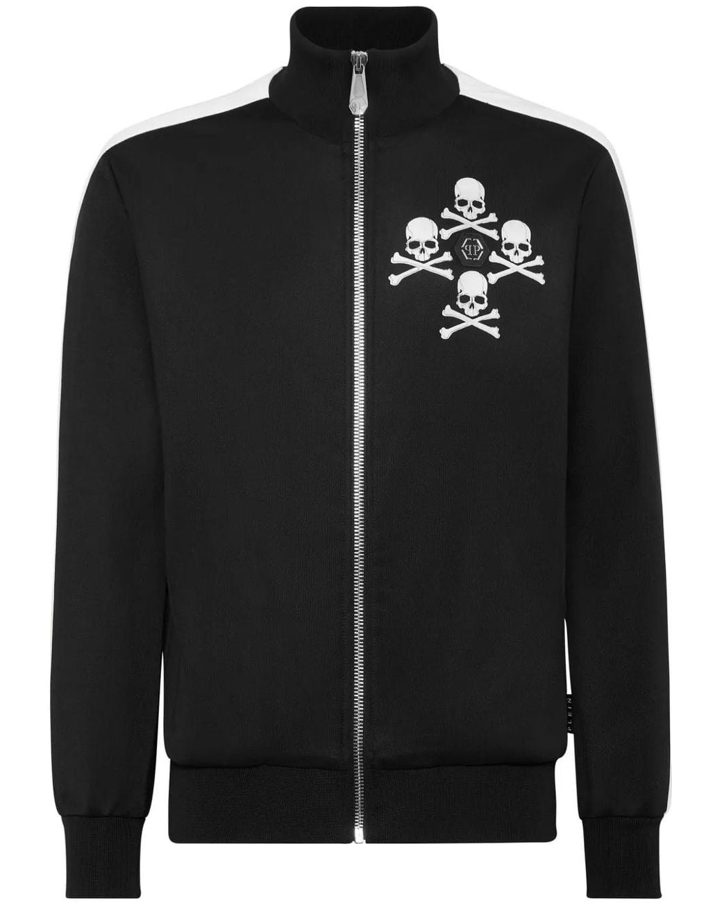 Philipp Plein Black Skull&Bones Track Jacket for men