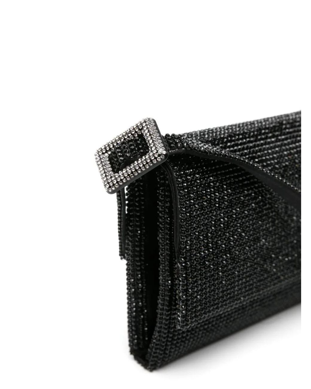 Benedetta Bruzziches Black Vittissima La Grande Crystal-Embellished Shoulder Bag