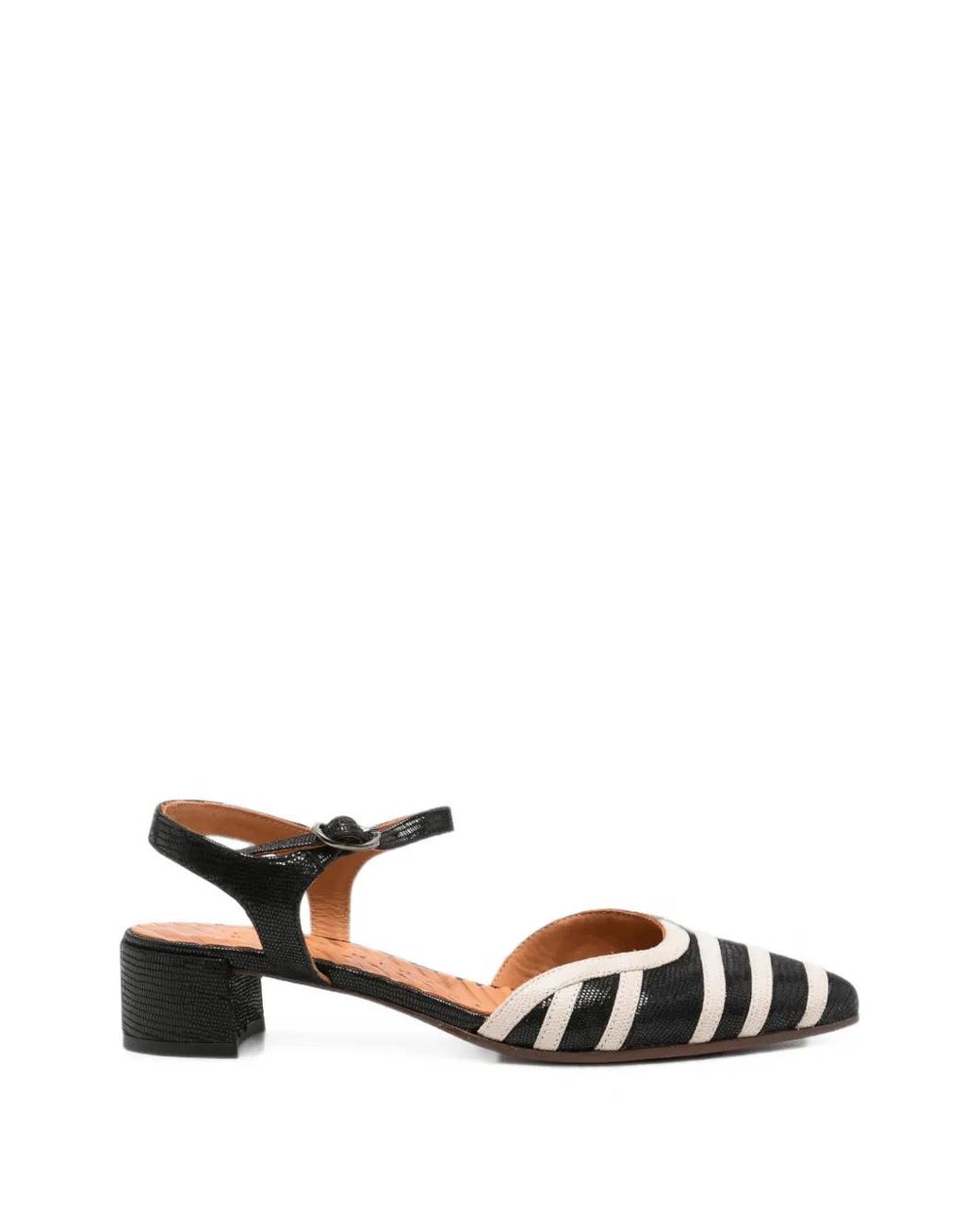 Chie Mihara White Gestreifte Pumps