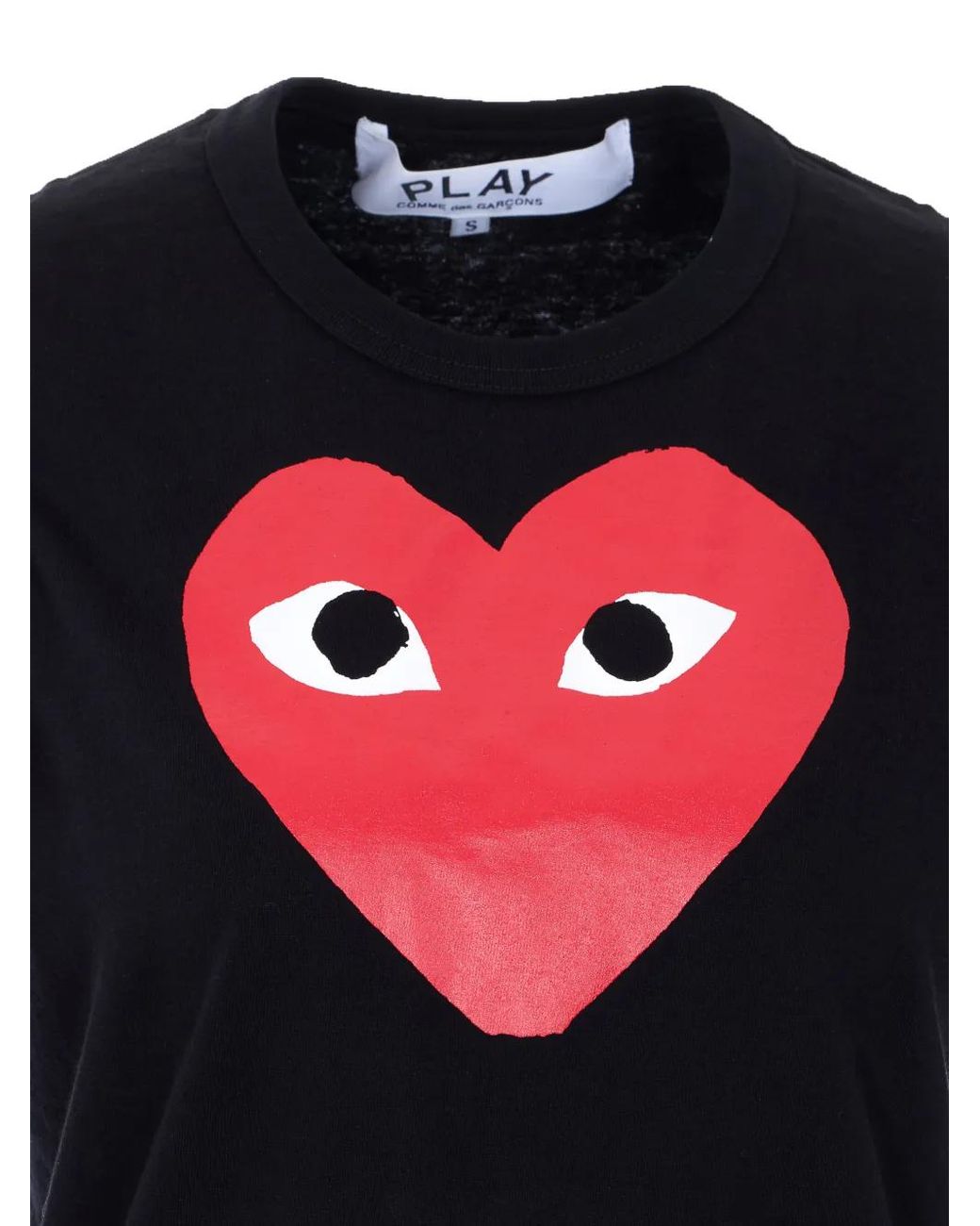 COMME DES GARÇONS PLAY Blue Heart-Print Crew-Neck T-Shirt