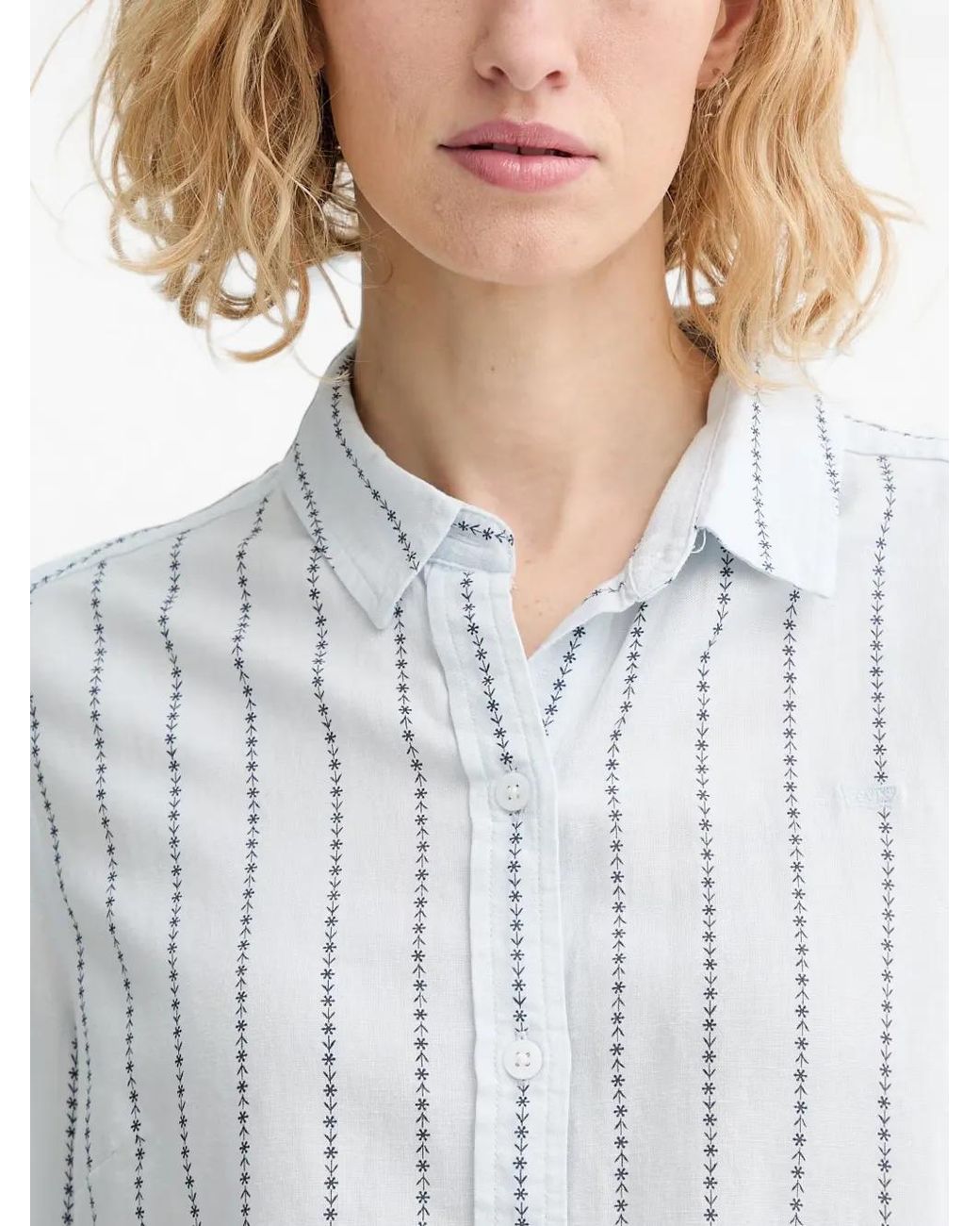 Levi's White Gemustertes Hemd