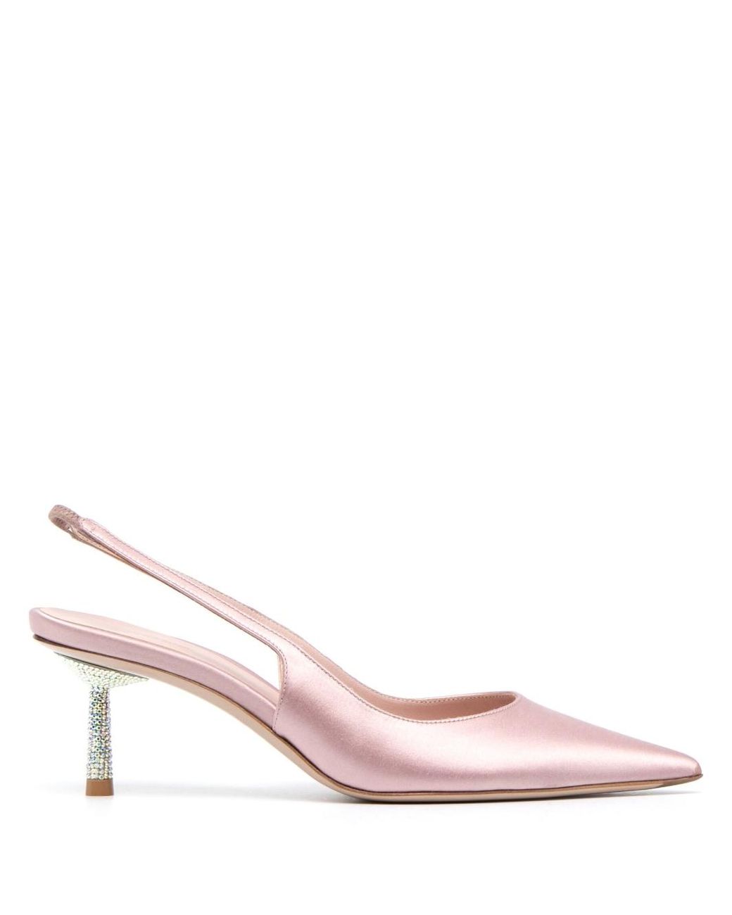 Le Silla Crystal-embellished Mid Heel Pumps in Pink | Lyst