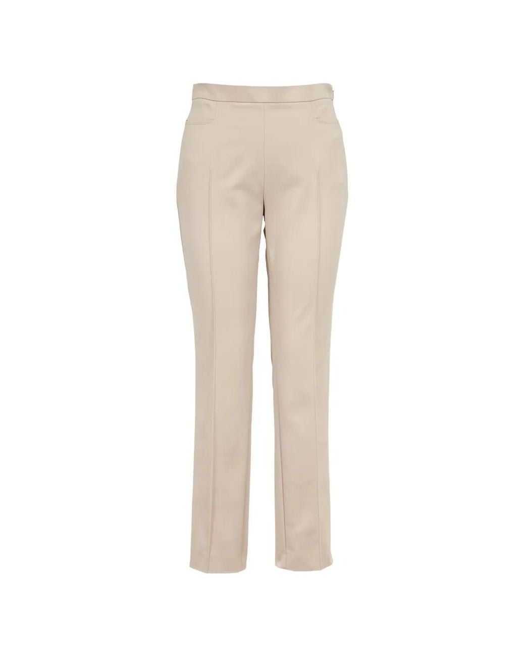Akris Punto Natural Franca Pressed-Crease Trousers
