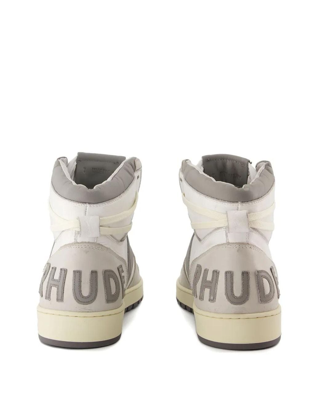 Rhude White Logo-Patch Sneakers for men