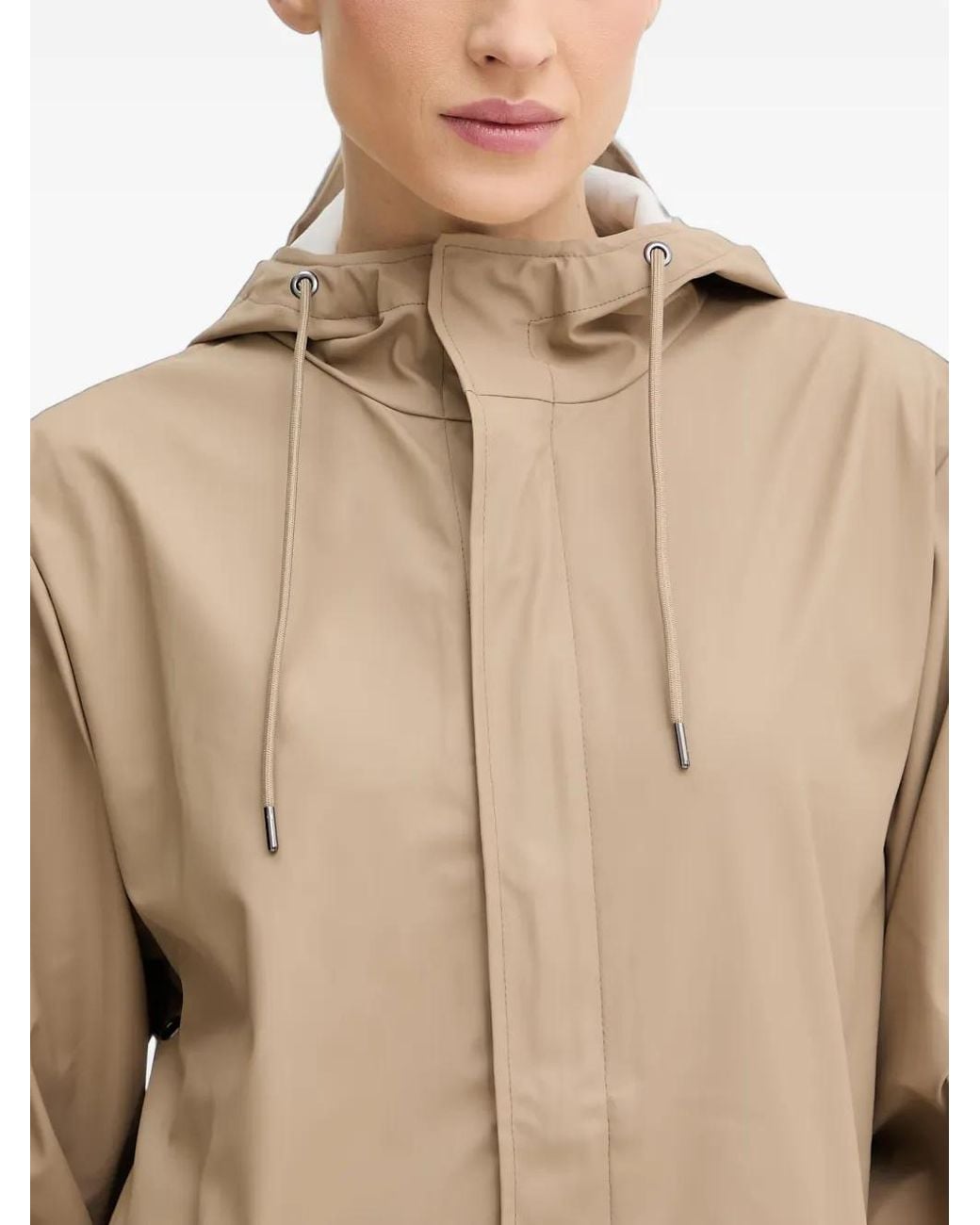 Rains Natural Fishtail Hooded Coat
