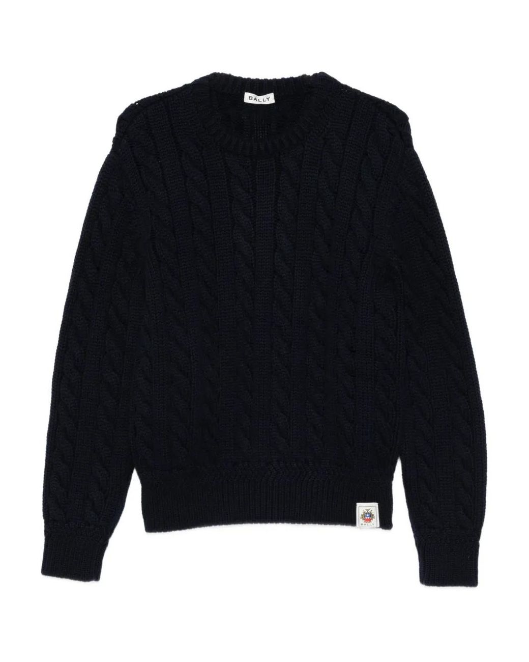 Bally Blue Cable Knit Sweater for men