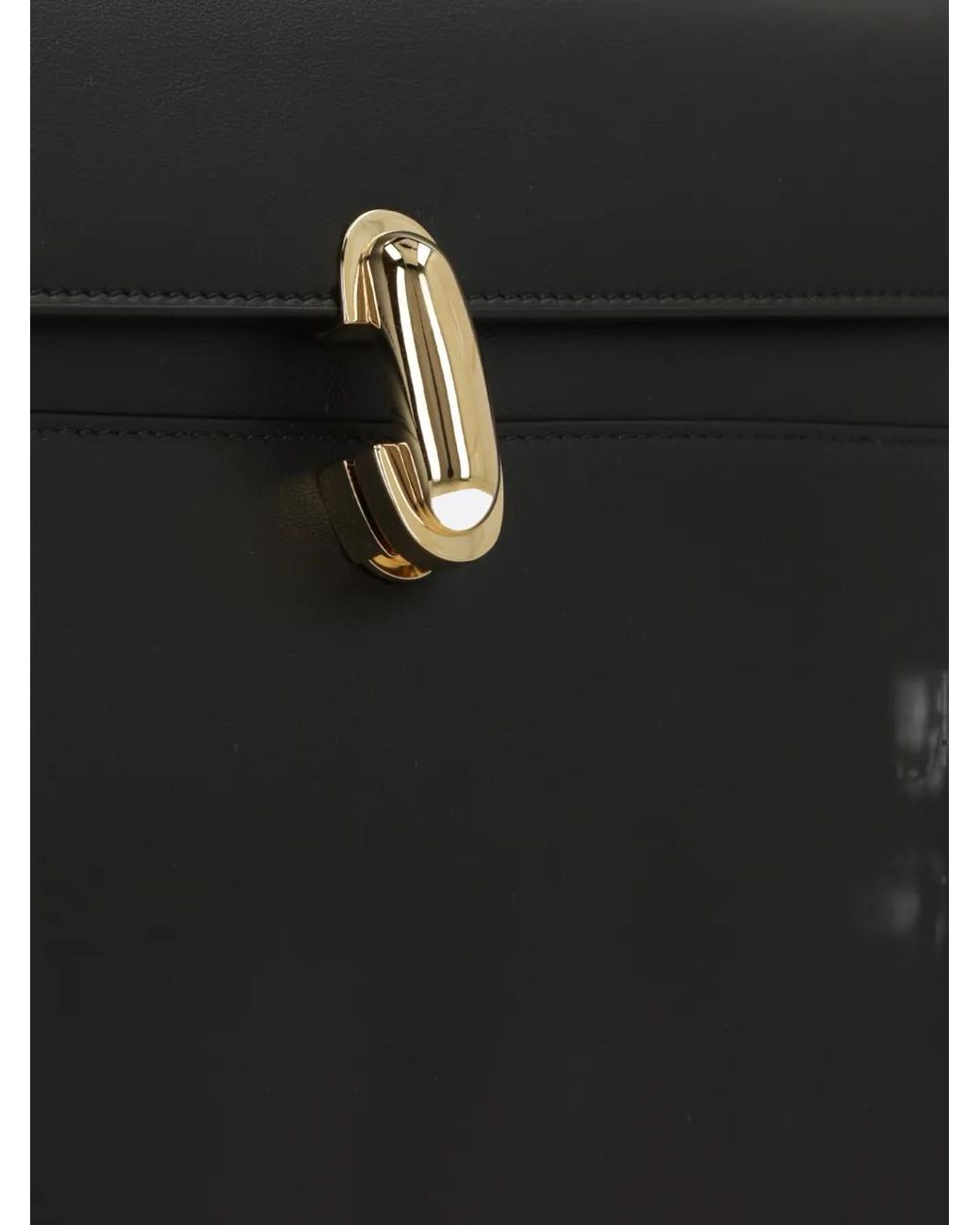 SAVETTE Black Soft Symmetry Leather Tote Bag
