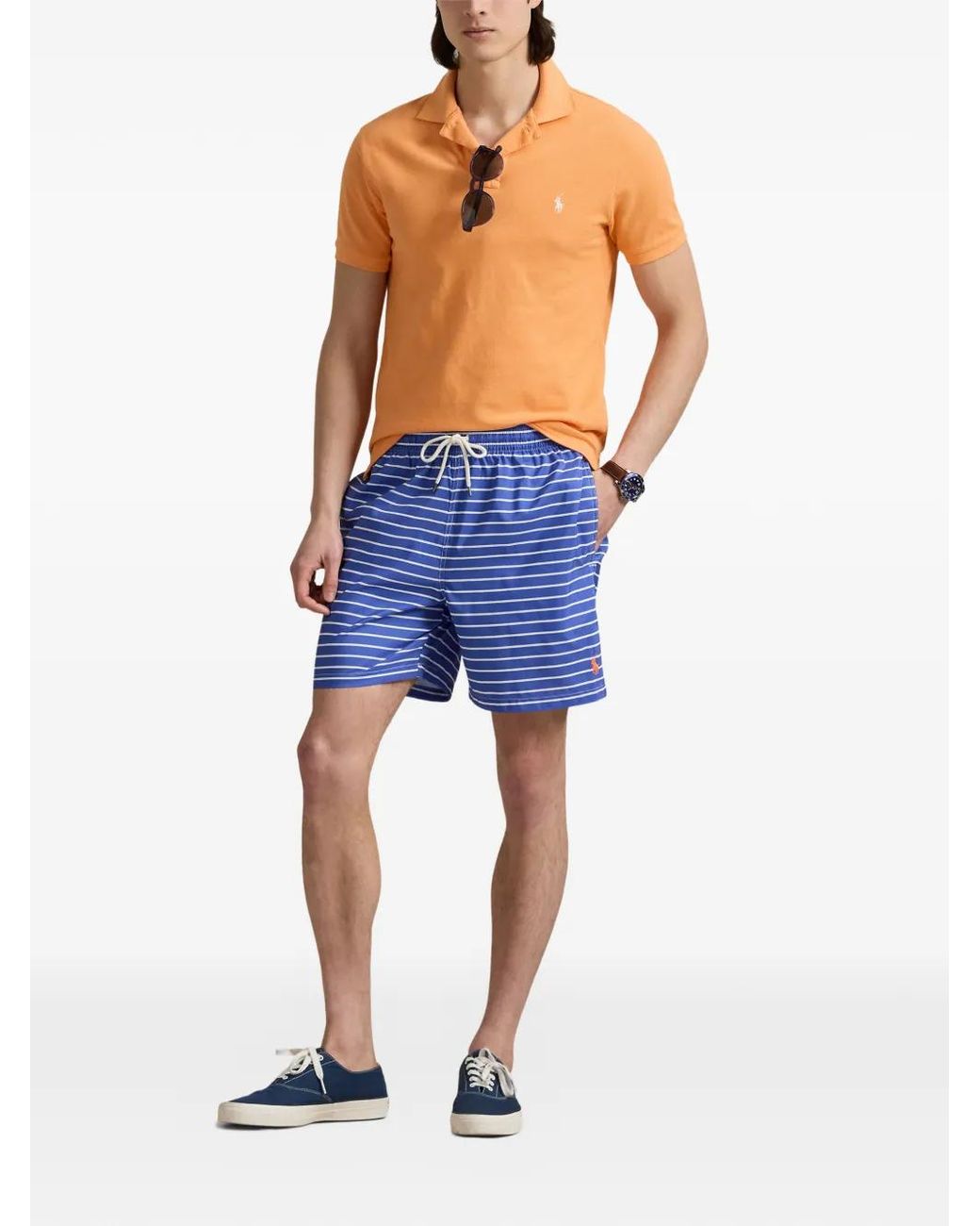 Polo Ralph Lauren Blue Striped Swim Shorts for men