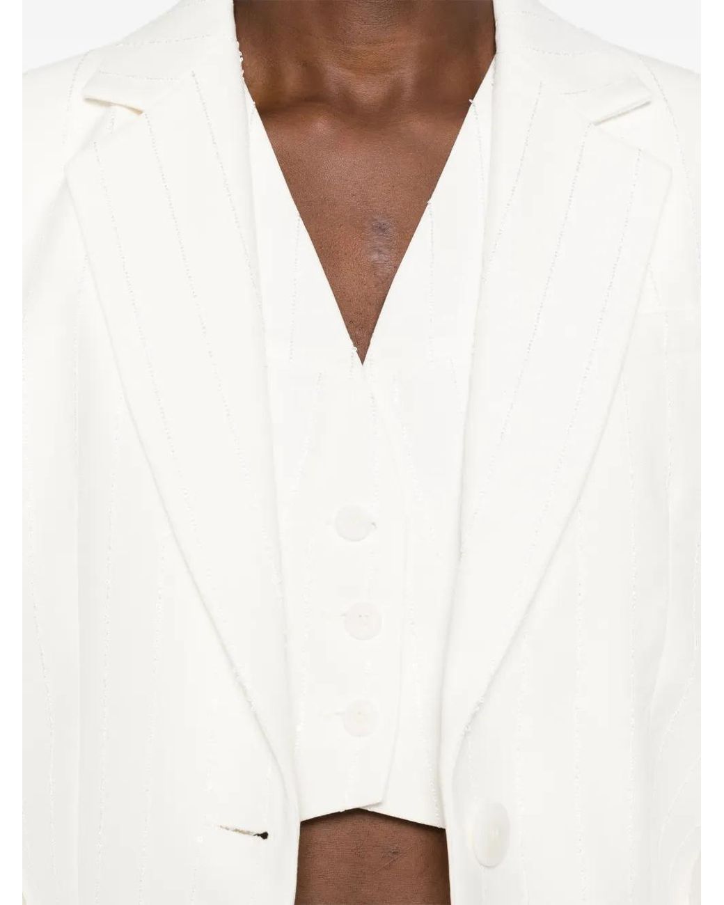 Top A Rayas Diplomáticas Sandro de color White
