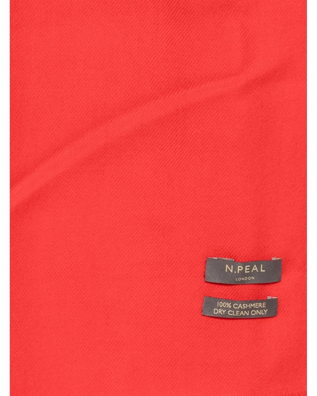N.Peal Cashmere Red Pashmina Stole