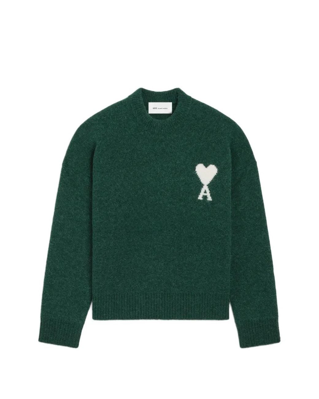 AMI Green Graphic-Print Sweatshirt