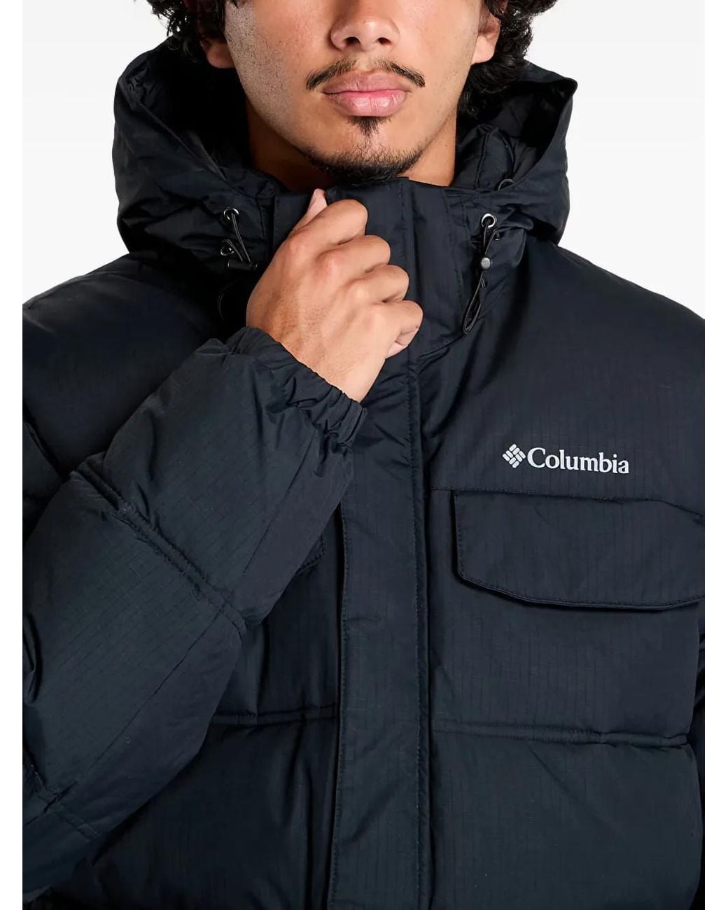 Columbia Blue Landroamer Hooded Puffer Jacket for men