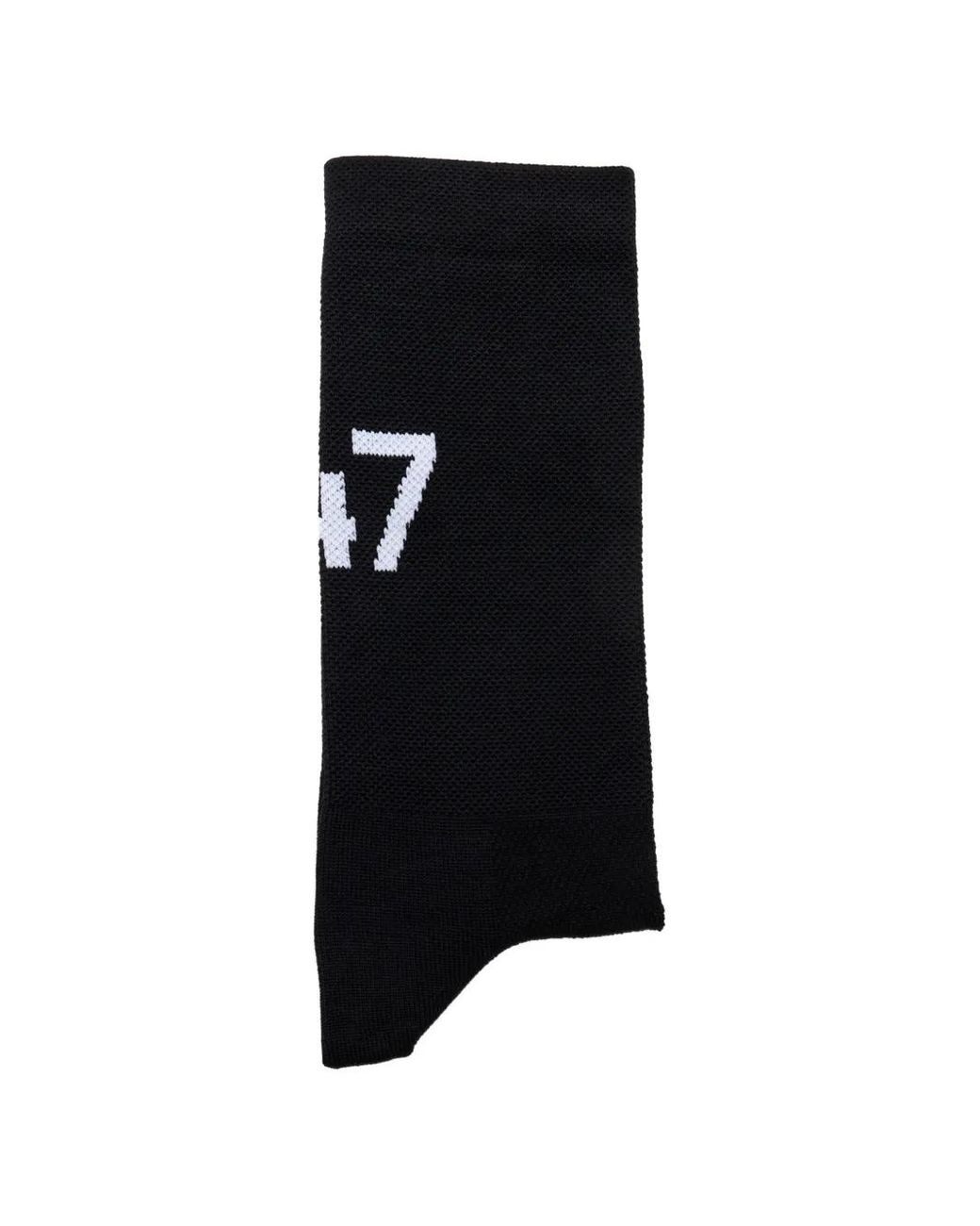 REPRESENT 247 Black 247 Logo-Intarsia Socks for men