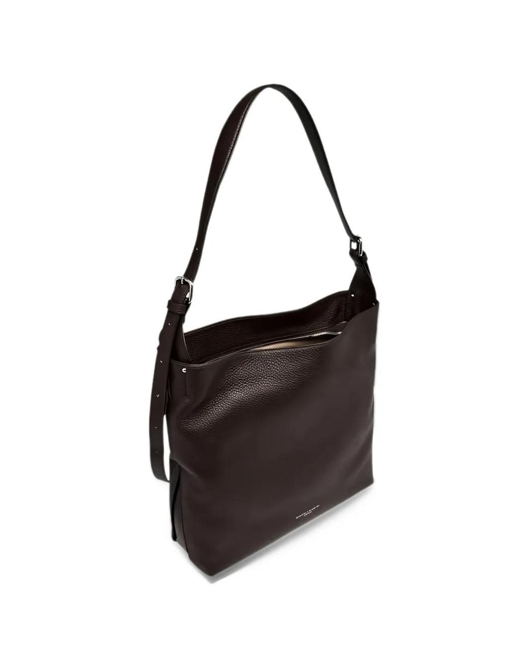 Gianni Chiarini White Grained Leather Shoulder Bag