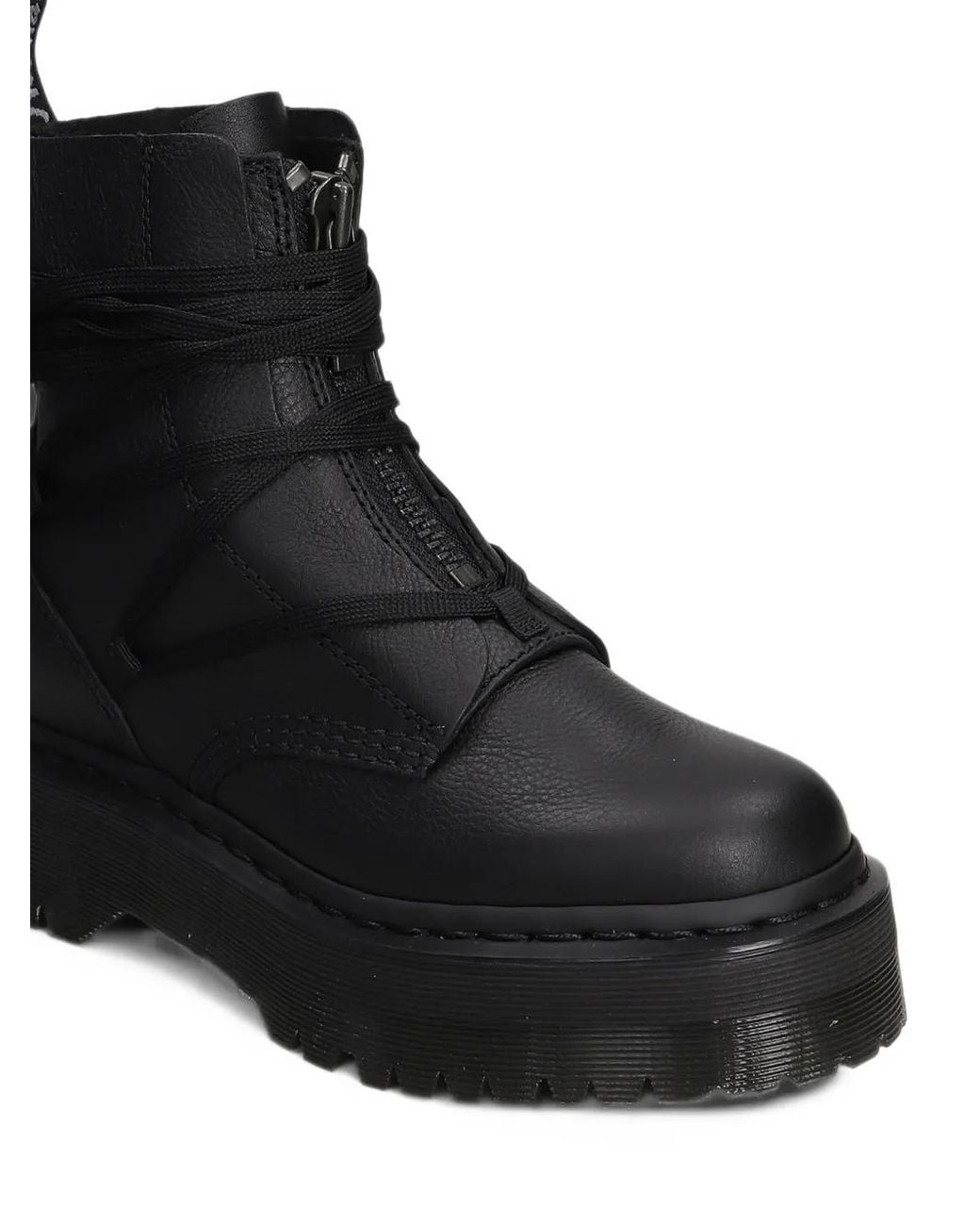 Dr. Martens Black Jarrick Combat Lace-Up Zip-Fastening Ankle Boots