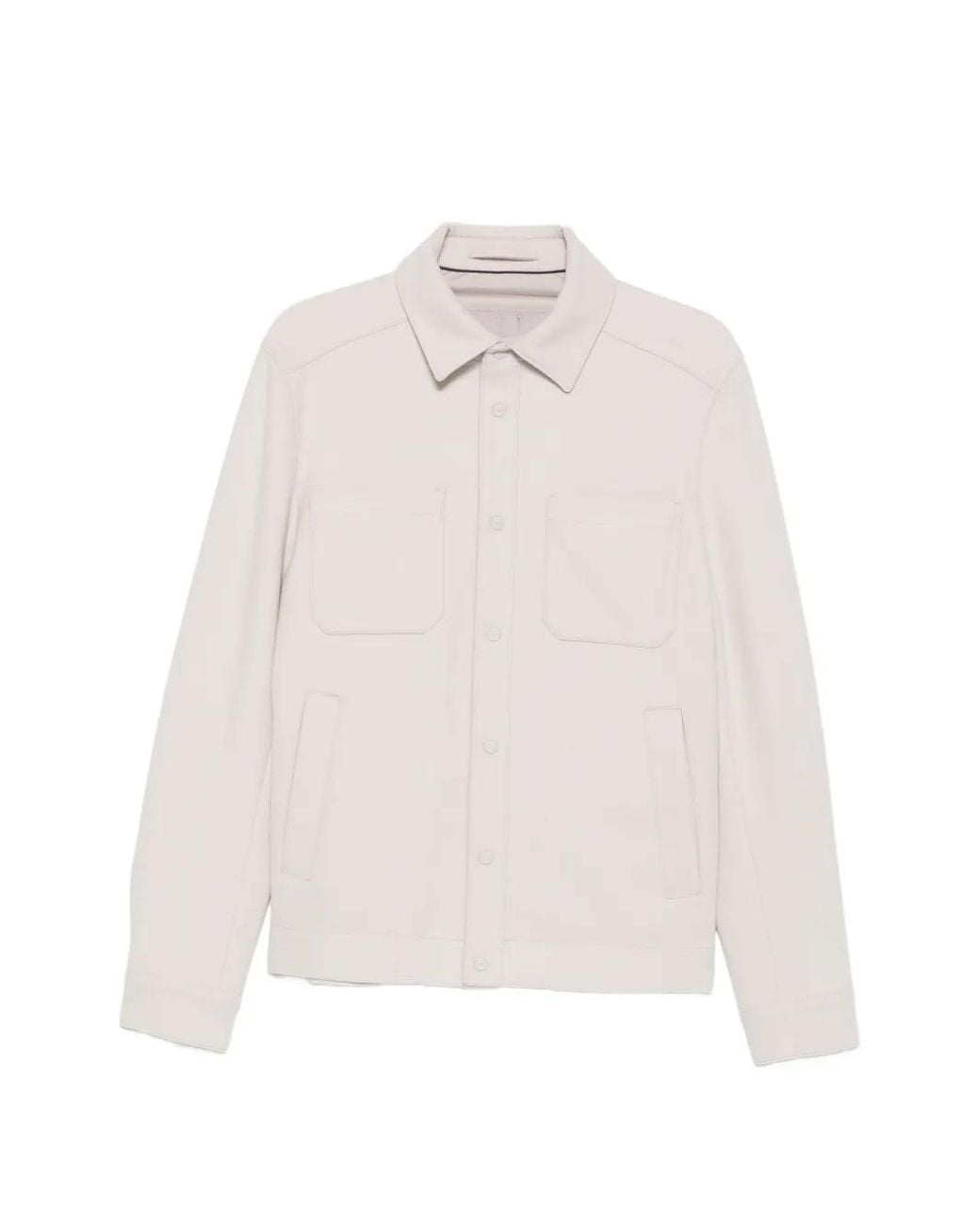 Herno White Chest-Pockets Press-Stud Jacket for men