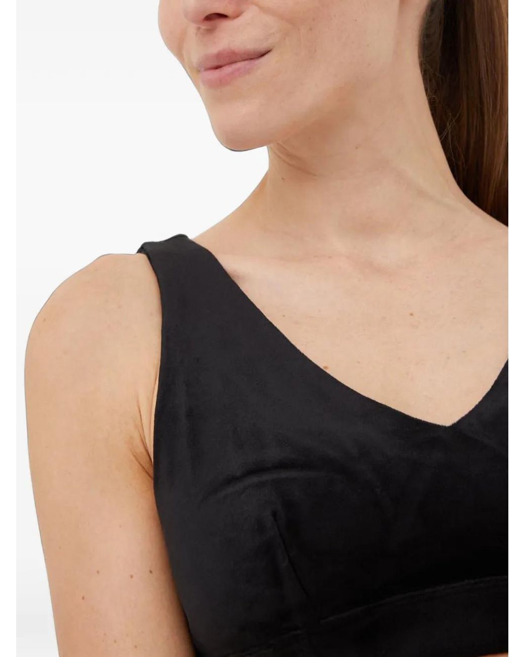DKNY Black V-Neck Sport Bra
