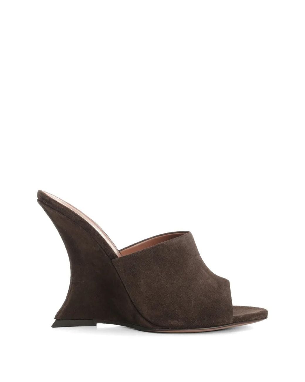 Paris Texas Brown Nina Sculpted-Heel Suede Sandals