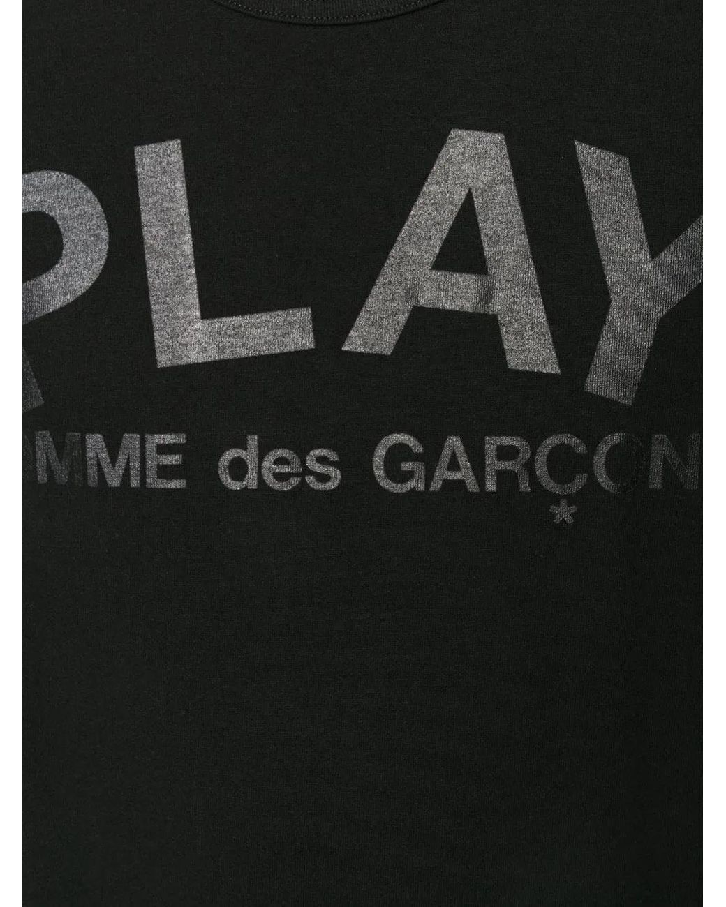 COMME DES GARÇONS PLAY Black "Logo Print" T-Shirt