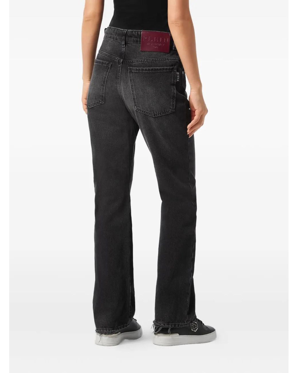 Philipp Plein Jeans Met Effect in het Black