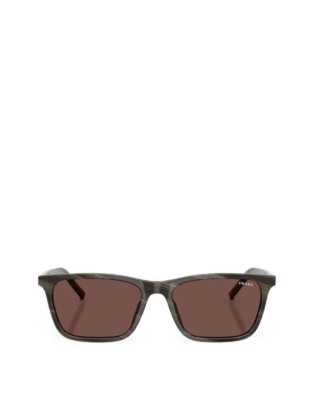 Prada Brown Rectangle-Frame Sunglasses for men
