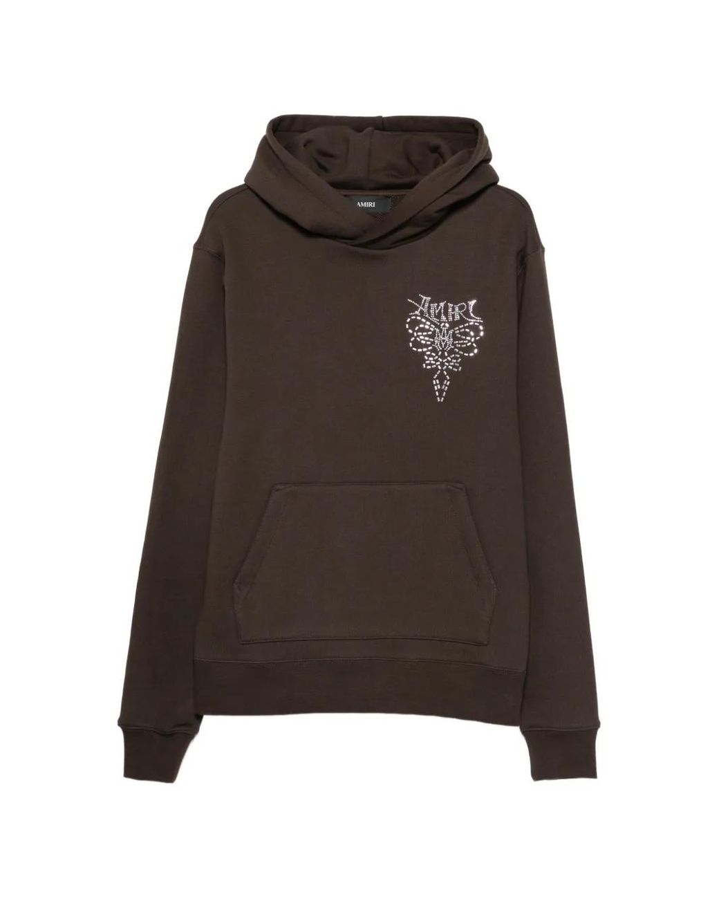 Amiri Brown Lasso Crystal-Embellished Hoodie for men