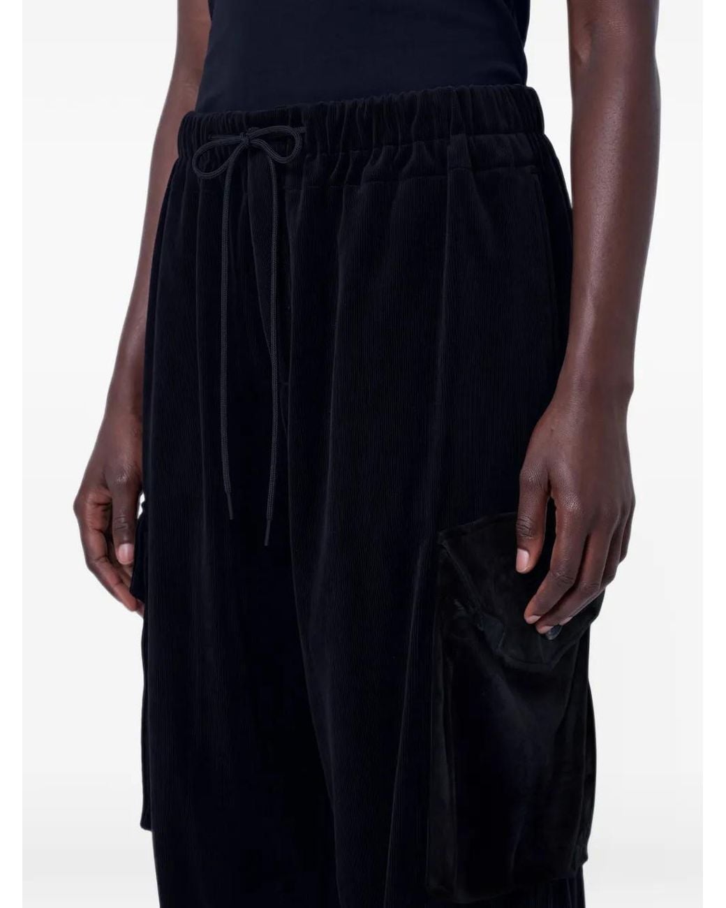 Adidas Blue Y-3 Velvet Corduroy Cargo Pants