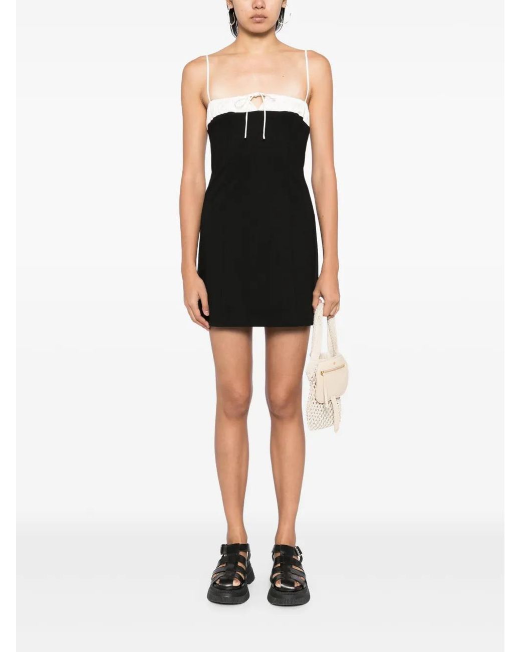reformation sadie knit dress in Black msf0132
