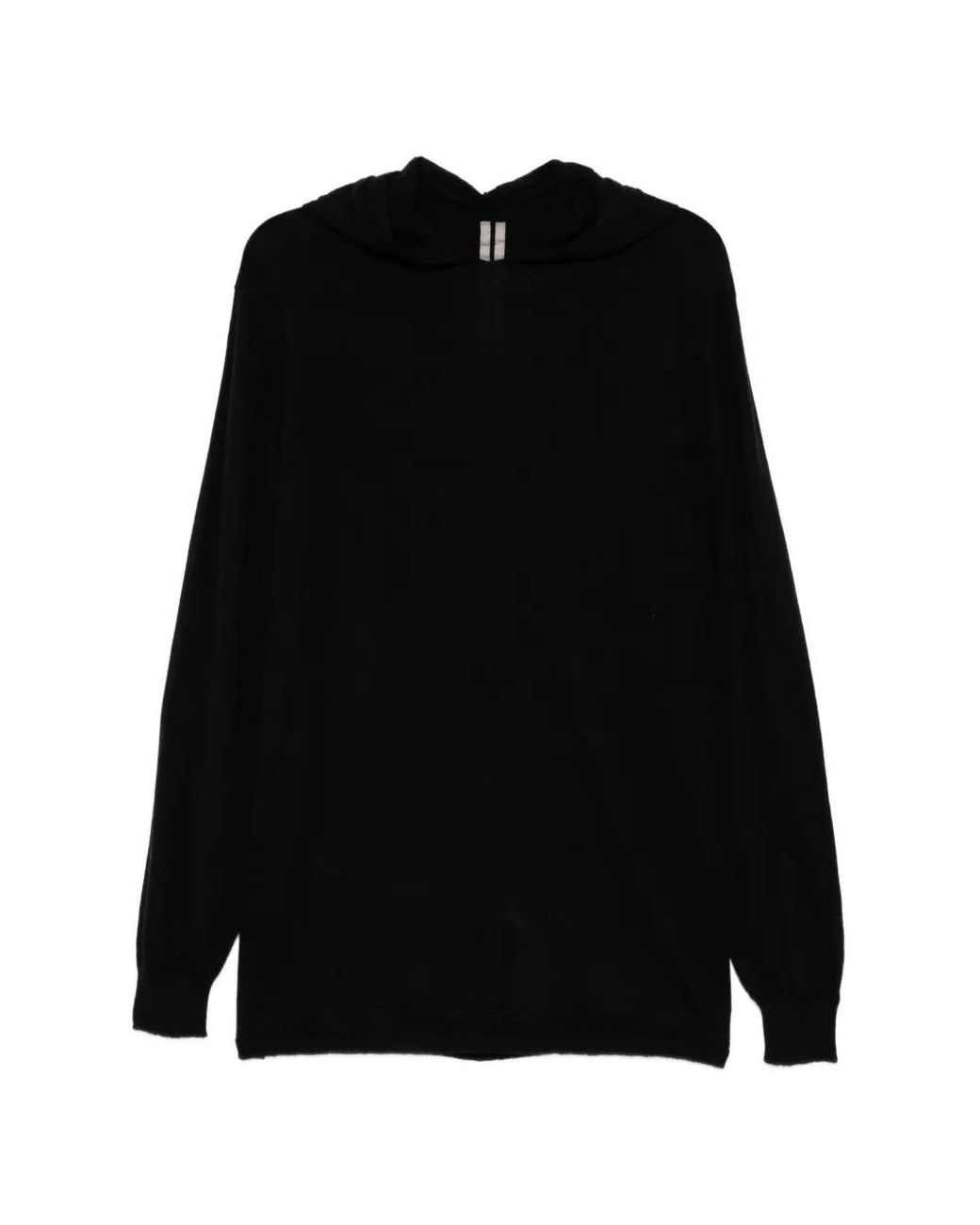 Rick Owens Black Knit Hoodie for men