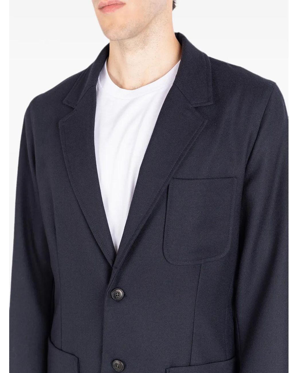 Societe Anonyme Blue Granpa Patch-Pocket Blazer for men
