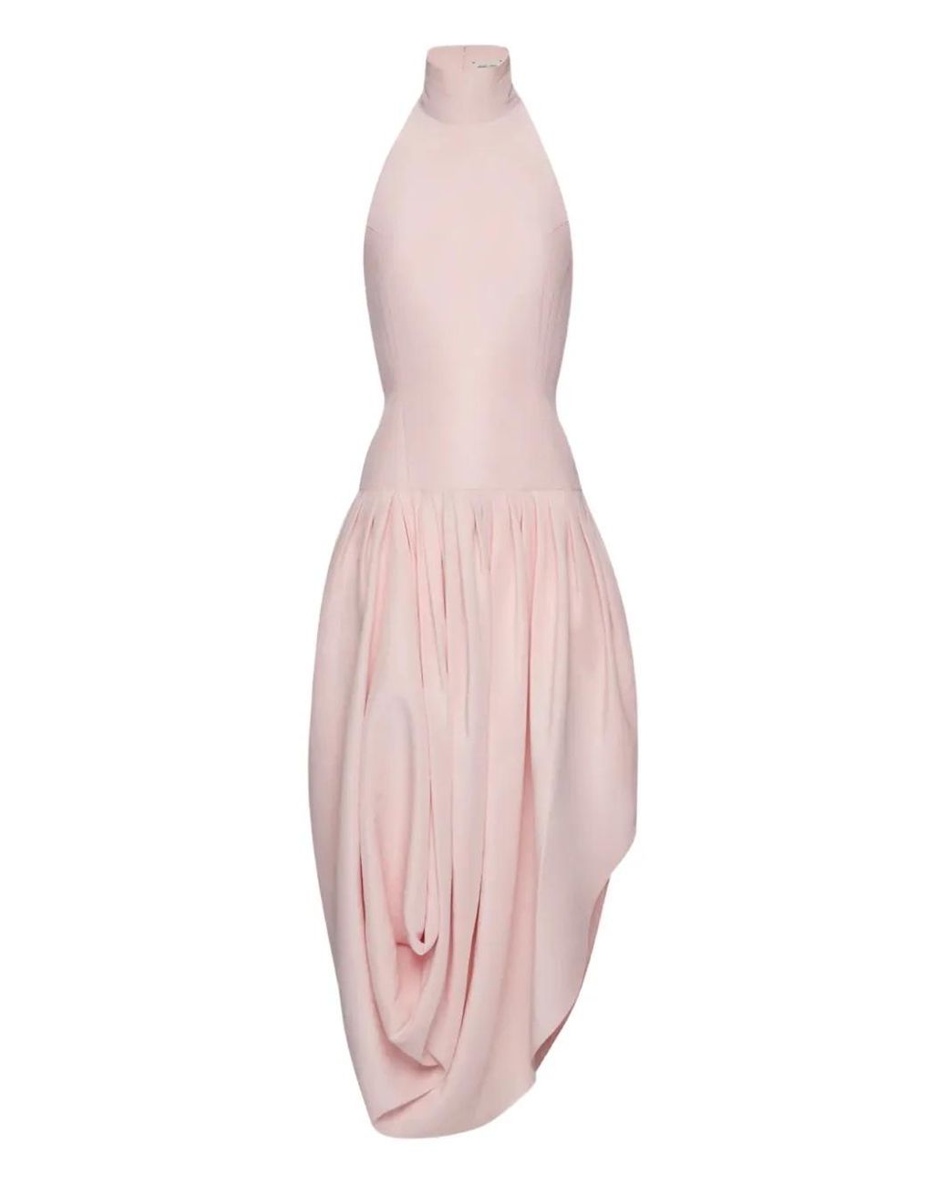 Magda Butrym Pink Halterneck Draped Dress