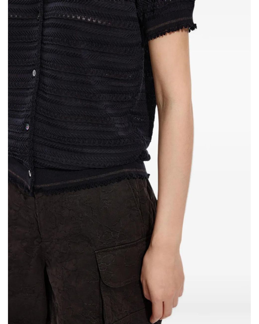 JNBY Black Short-Sleeved Blouse