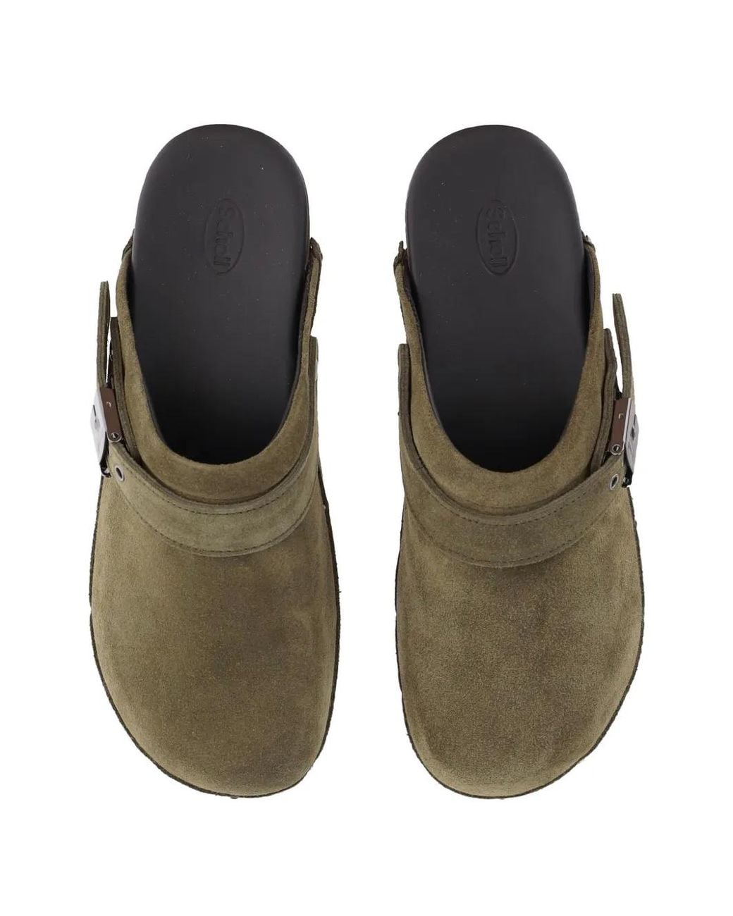 Clogs Con Borchie di Scholl in Green