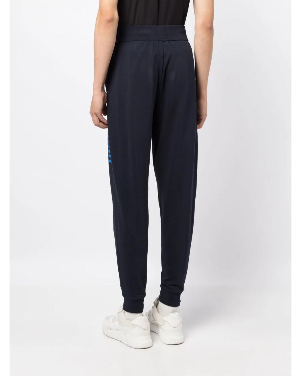Boss Blue Authentic Logo-Tape Track Pants for men
