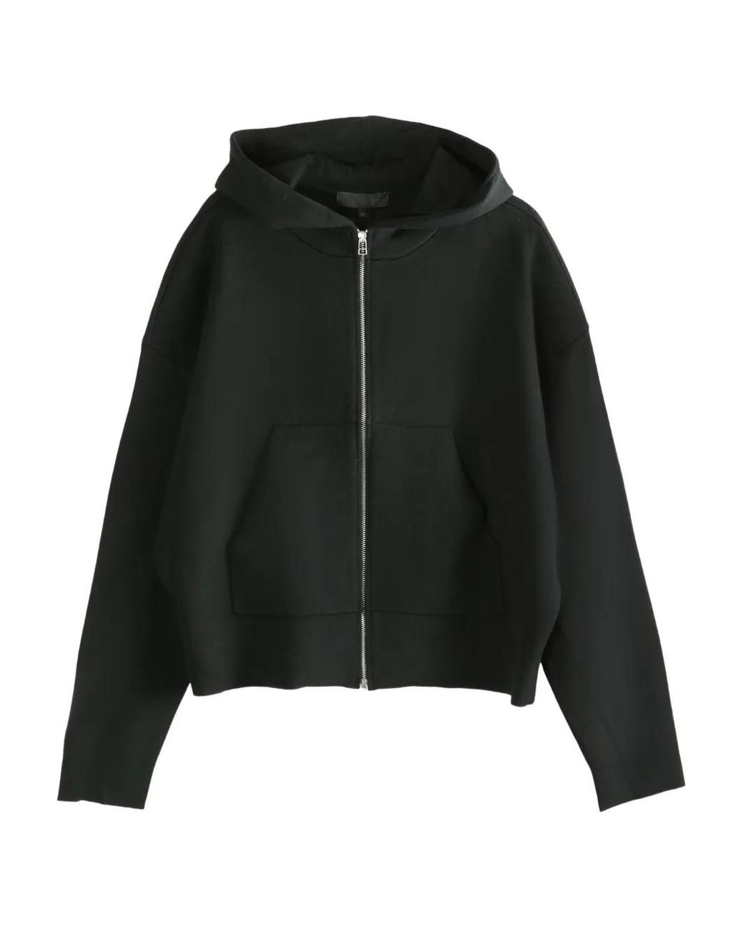 Omar Afridi Black Zip-Up Wool Hoodie for men