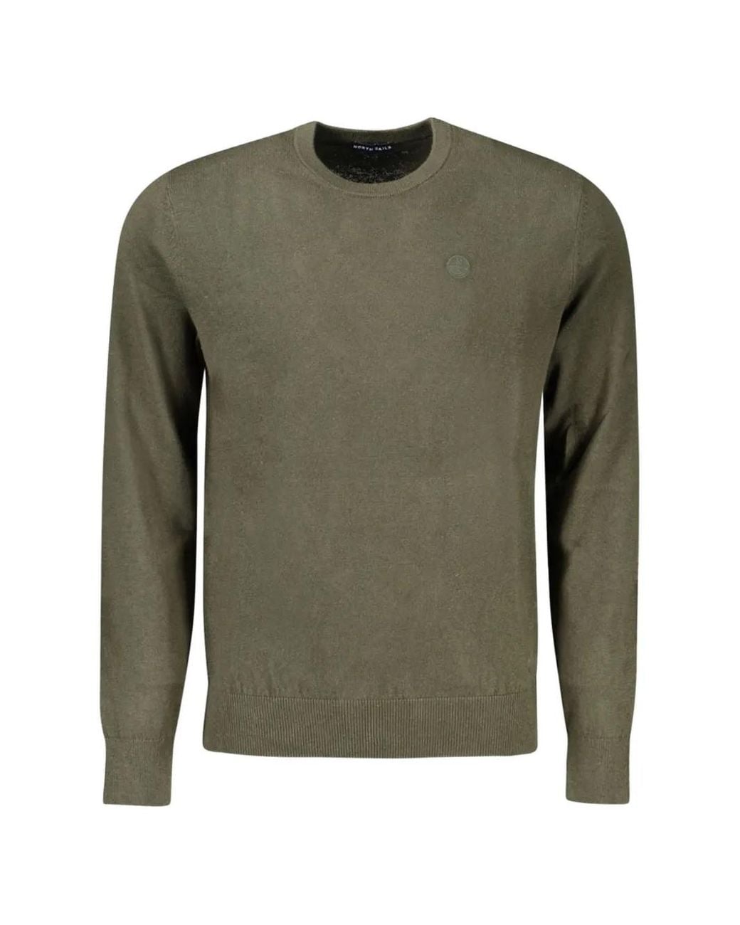 North Sails Green Logo-Embroidered Crew-Neck Sweater for men