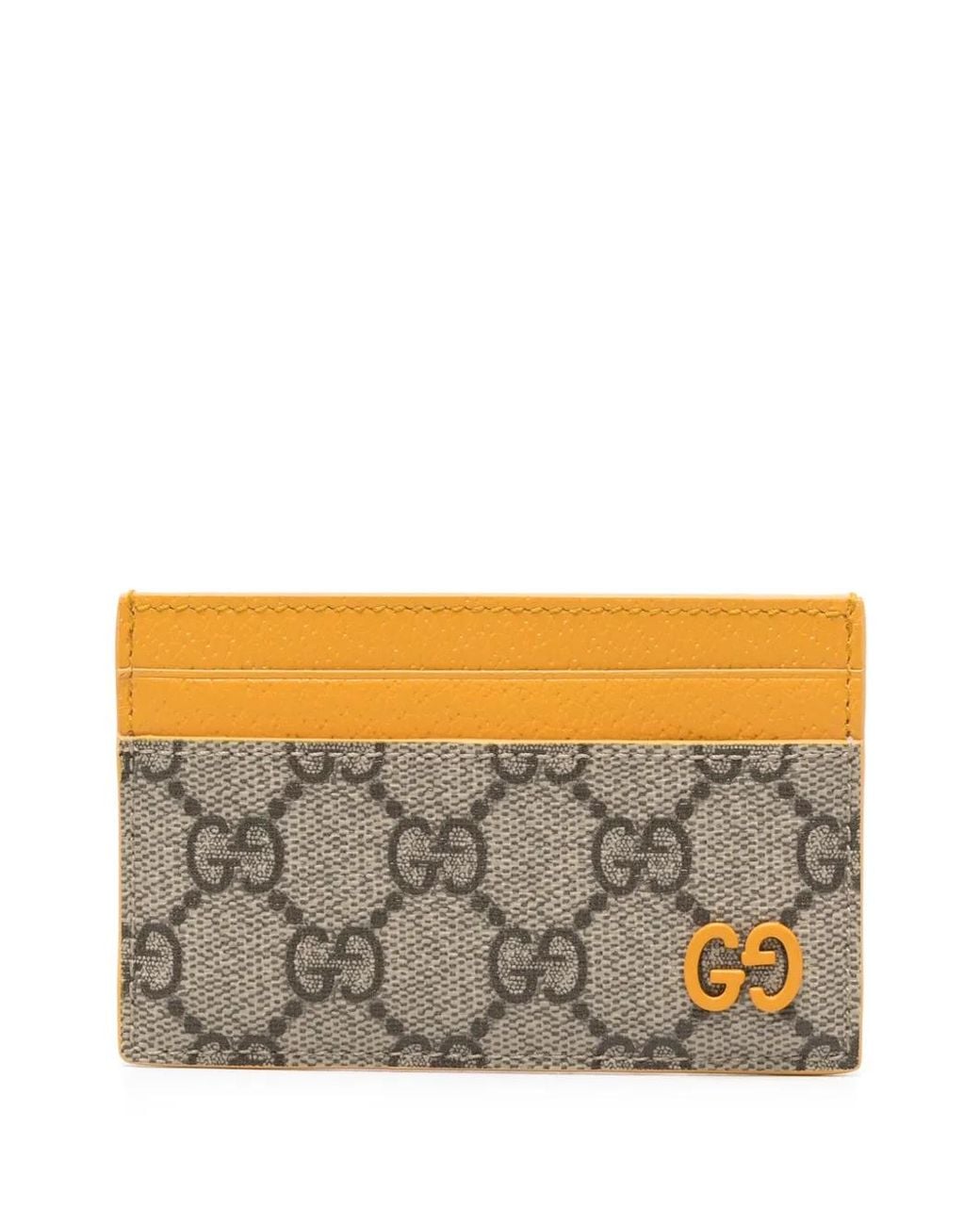 Gucci Gray Gg Supreme Card Holder for men