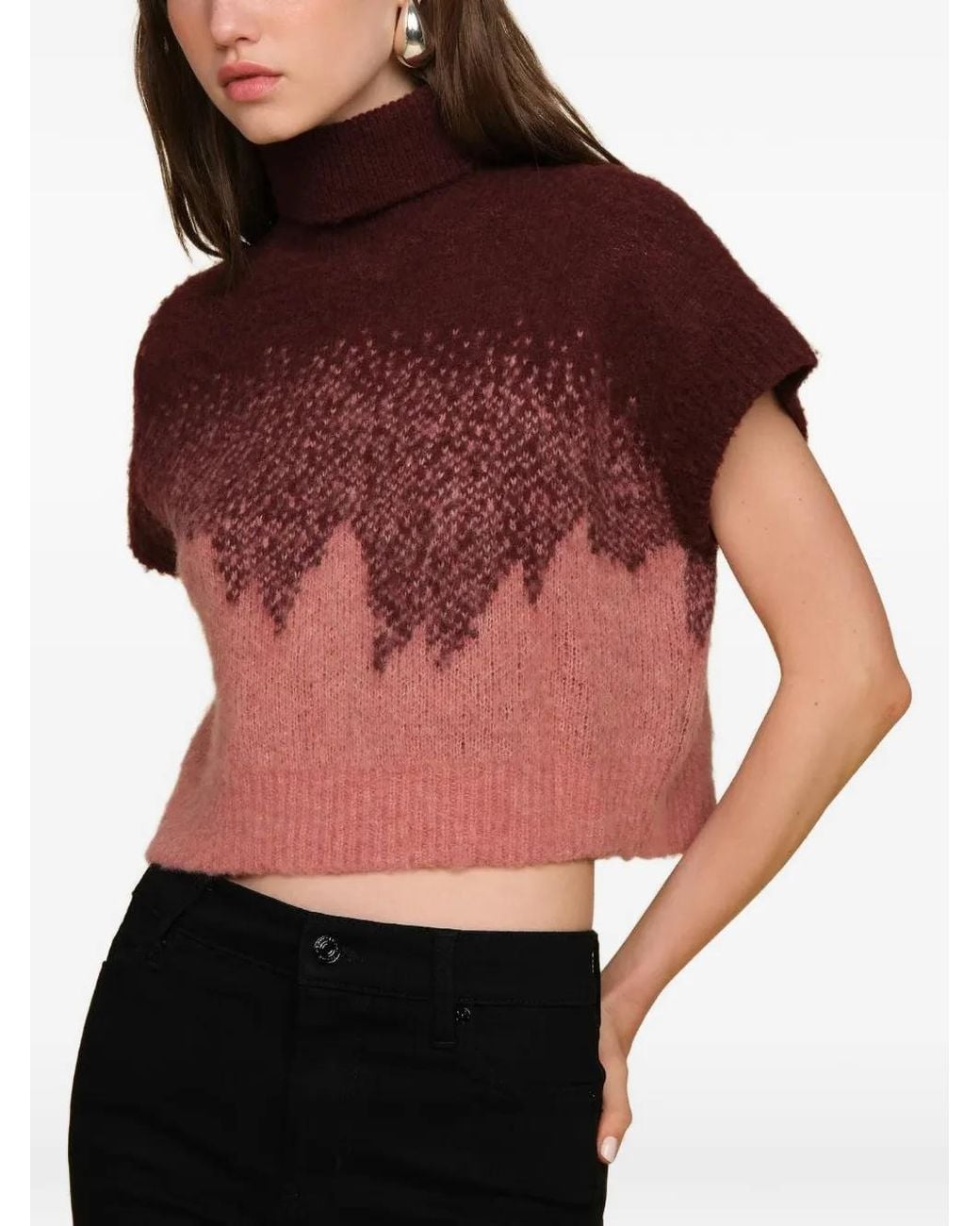 AMUR Red Harper Ombré Sweater