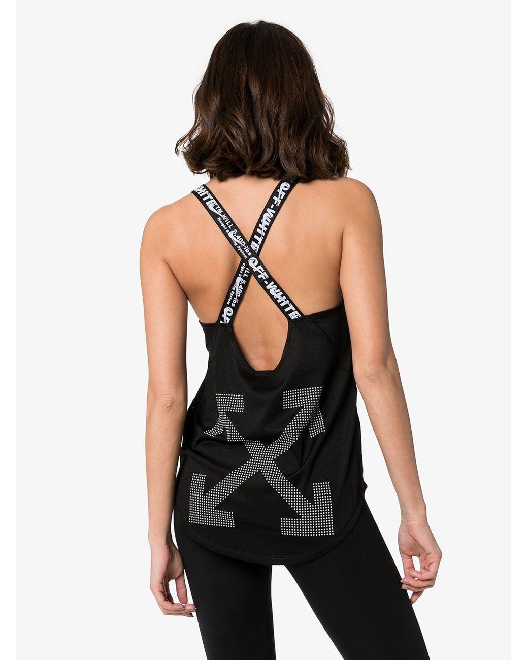 Nike X Off white Cross Back Running Tank Top in Black Lyst