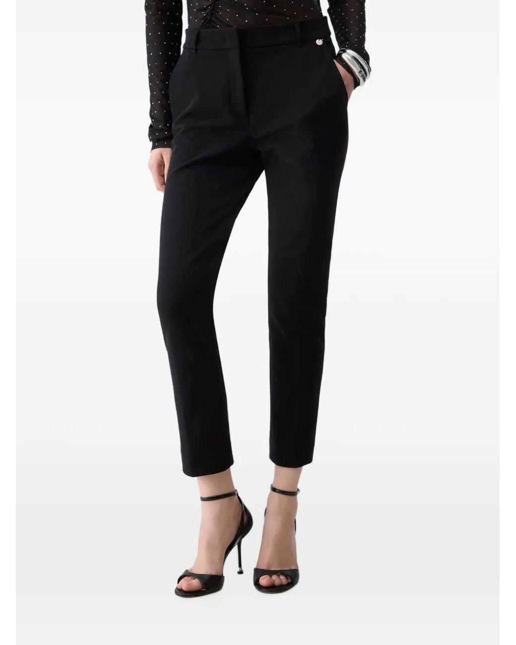 Liu Jo Black Ottoman Cigarette Trousers