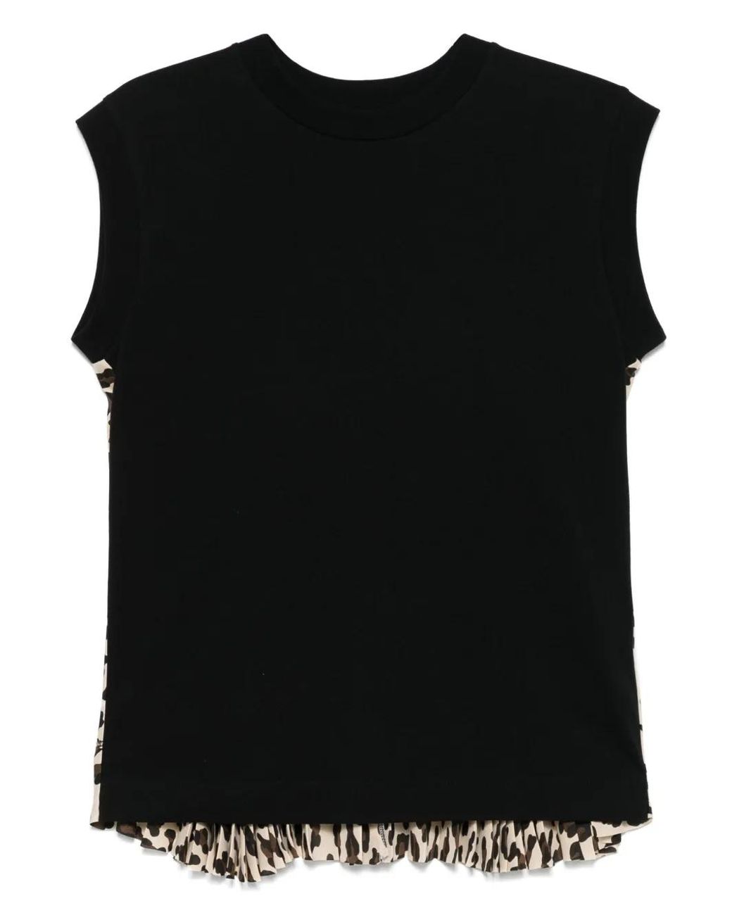 Sacai Black T-Shirts And Polos