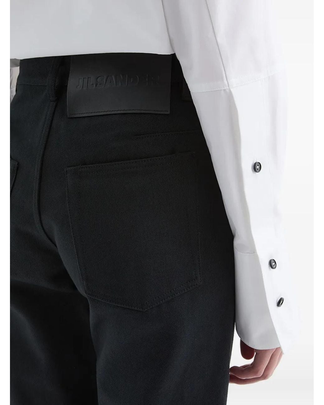 Jil Sander Blue Logo-Patch Jeans