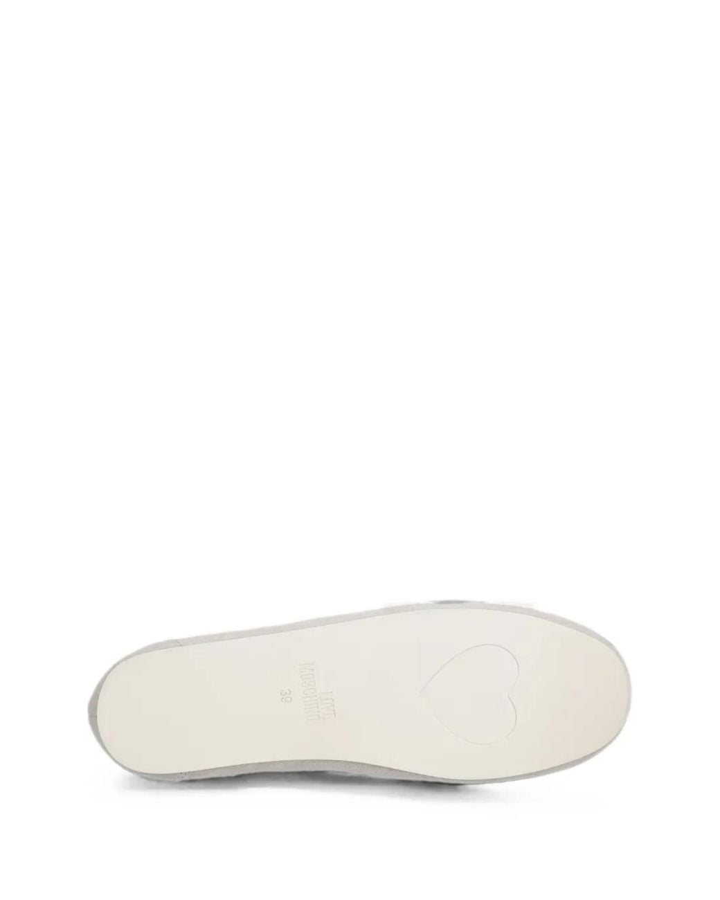 Love Moschino White Suede Boat Shoes