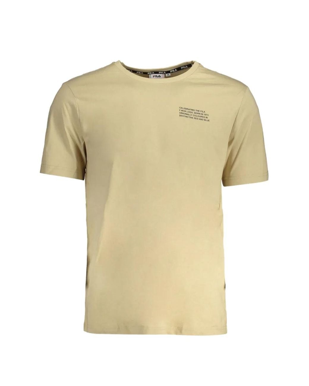 Fila Natural T-Shirt En Coton À Logo Imprimé for men