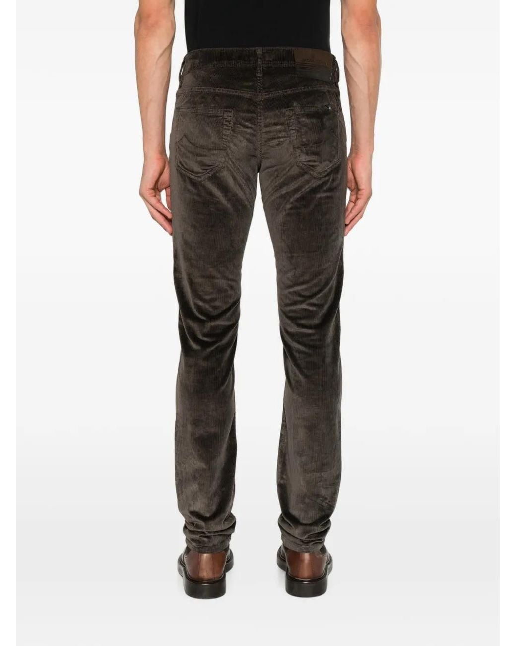 Jacob Cohen Black Nick Corduroy Slim-Fit Trousers for men