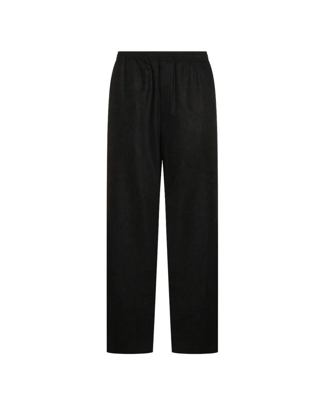 Jil Sander Black Elasticated-Waist Wool Trousers for men