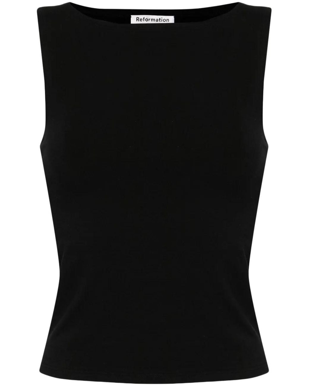 Reformation Black Dusk Boat-Neck Top