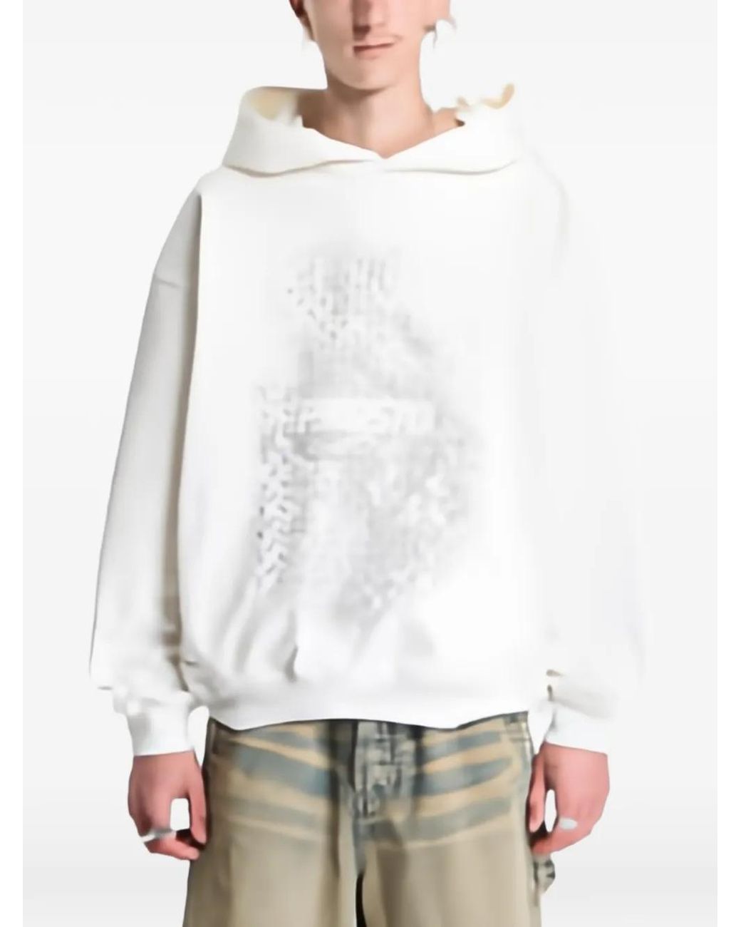 Prosto. White Grade Logo-Print Hoodie for men