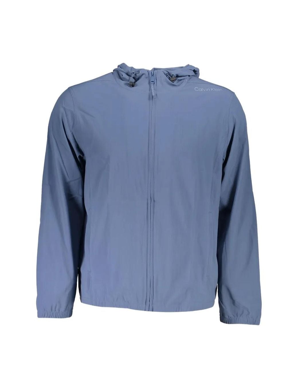 Calvin Klein Blue Hooded Packable Windbreaker Jacket for men
